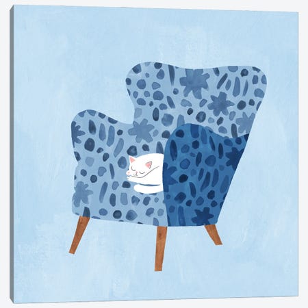 Cornflower Chair Canvas Print #PCT30} by Planet Cat Canvas Wall Art