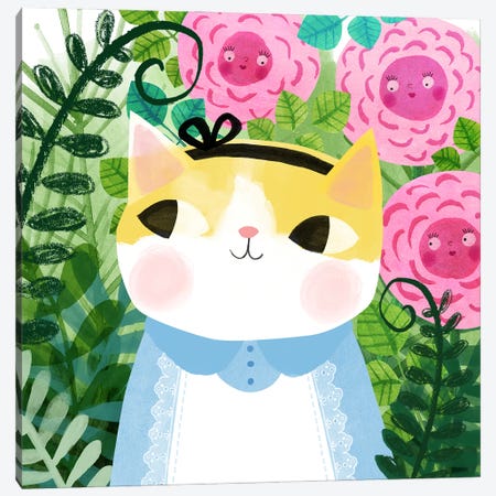 Alice In Whiskerland Canvas Print #PCT31} by Planet Cat Canvas Artwork