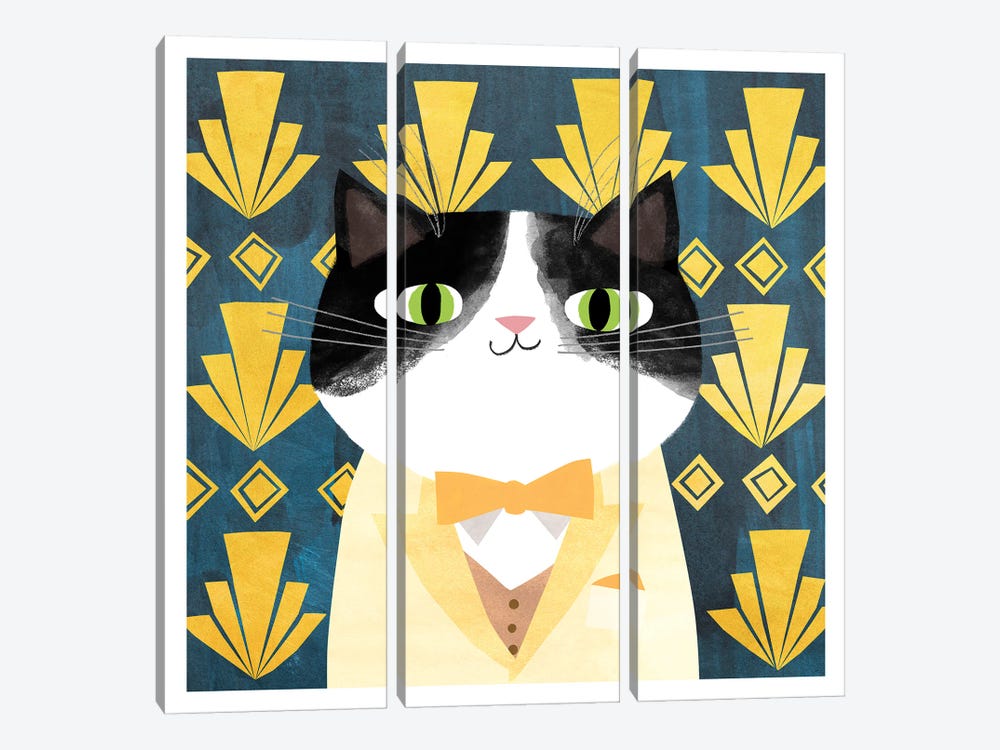 Catsby by Planet Cat 3-piece Canvas Art