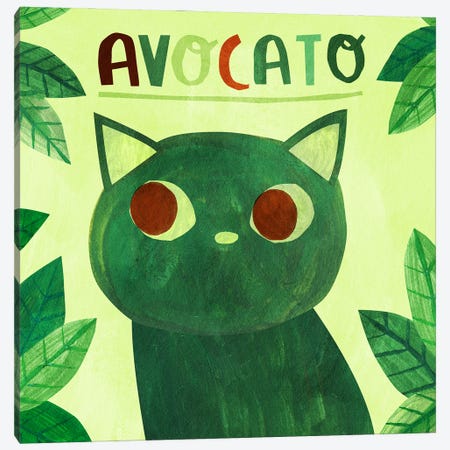 Avocato Canvas Print #PCT8} by Planet Cat Canvas Art