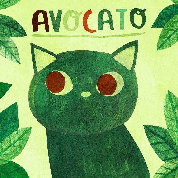 Avocato by Planet Cat wall art