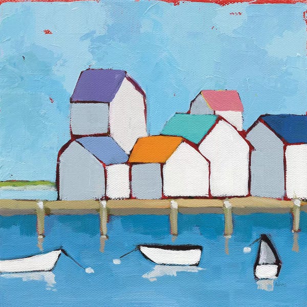 Kids Nautical Art: The Wharf by Phyllis Adams