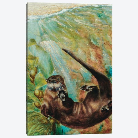 Otter Canvas Print #PDK3} by Jessica Pidcock Canvas Art Print
