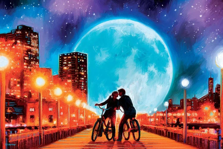 Moon Bycicle by P.D. Moreno wall art