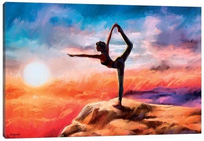 Mountain Yoga Canvas Art Print - Balance Art