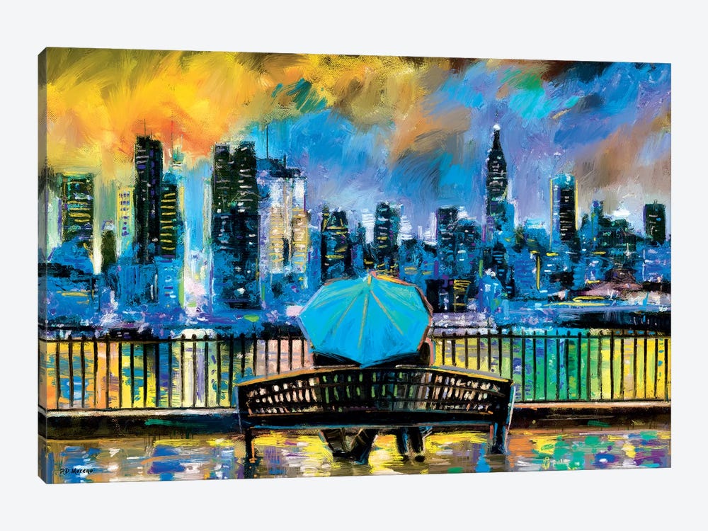 NY In Love In Color by P.D. Moreno 1-piece Canvas Art Print