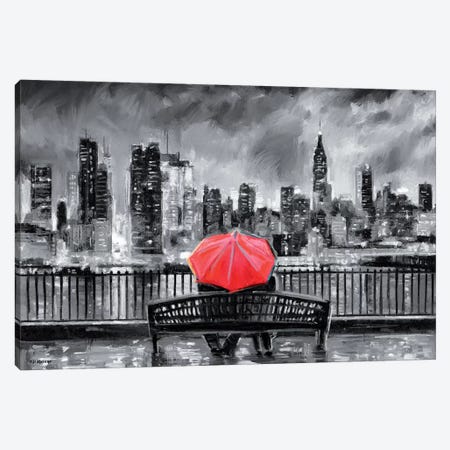NY In Love In Red Canvas Print #PDM121} by P.D. Moreno Canvas Art