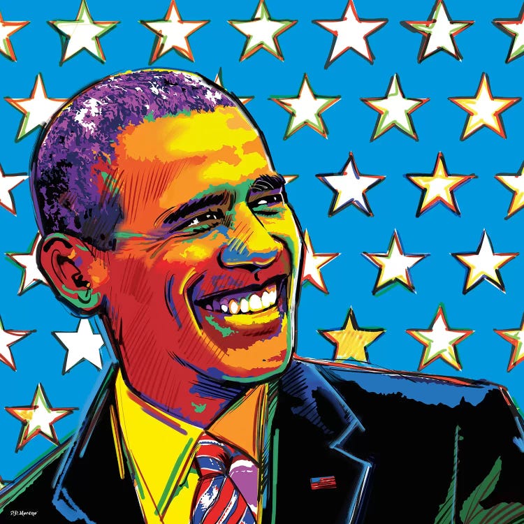 Obama by P.D. Moreno wall art