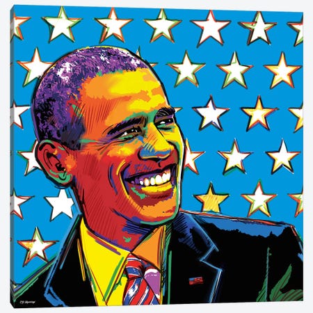 Obama Canvas Print #PDM122} by P.D. Moreno Canvas Artwork