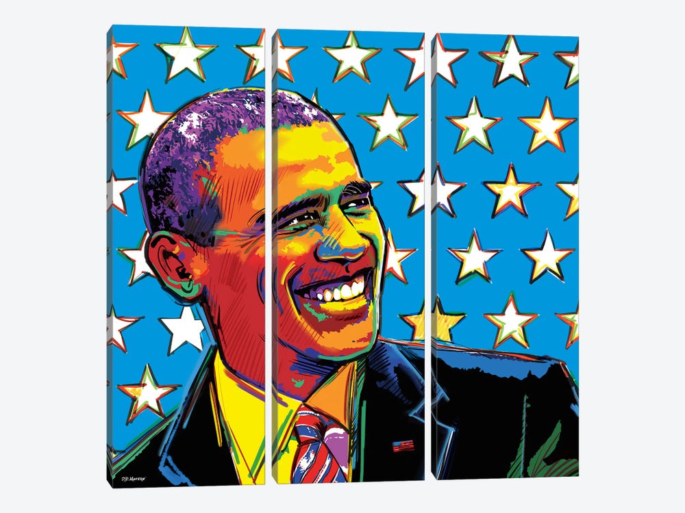 Obama by P.D. Moreno 3-piece Art Print