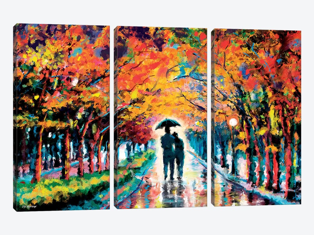 Park In Love by P.D. Moreno 3-piece Art Print