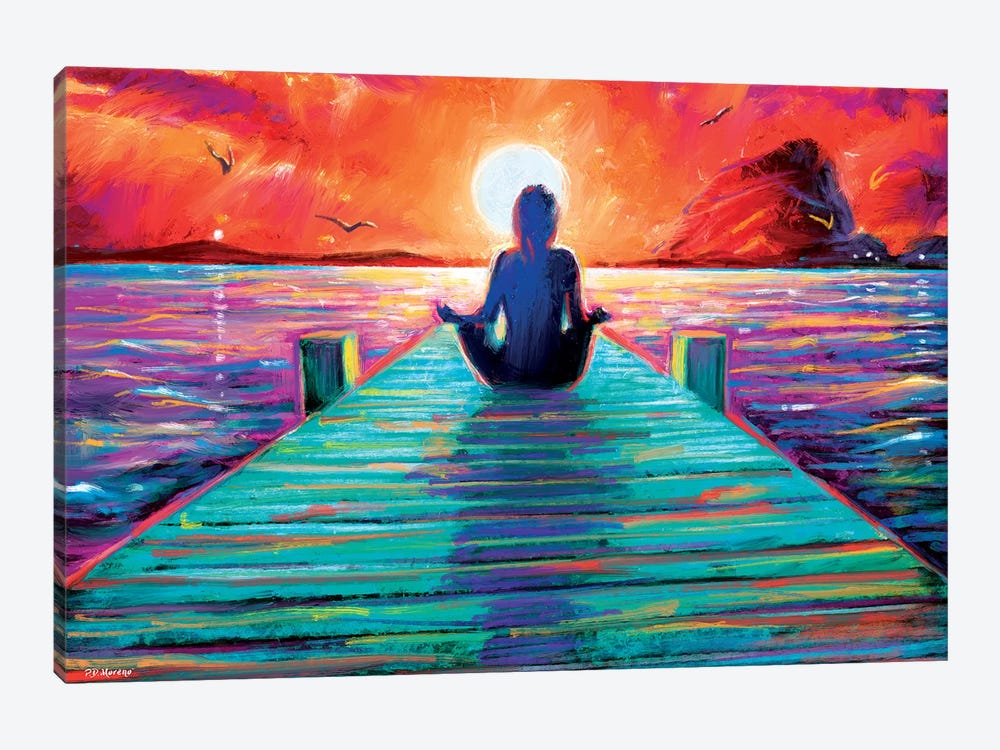 Sea Yoga by P.D. Moreno 1-piece Canvas Wall Art
