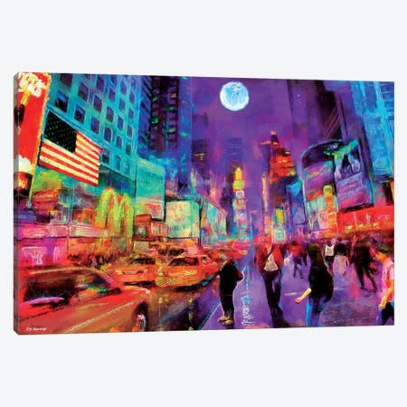 Times Square In Color Canvas Print #PDM127} by P.D. Moreno Canvas Art Print