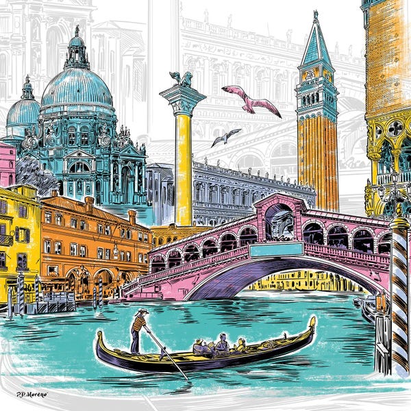 Rialto Bridge: Venice by P.D. Moreno