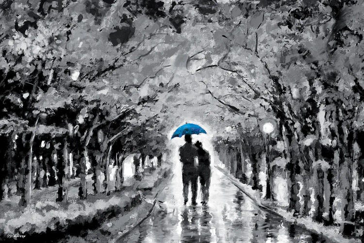 Park In Love Blue Umbrella