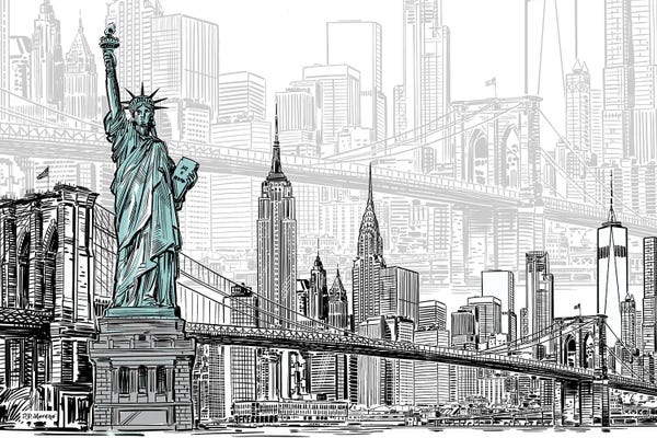 Statue Of Liberty: New York Sketches by P.D. Moreno