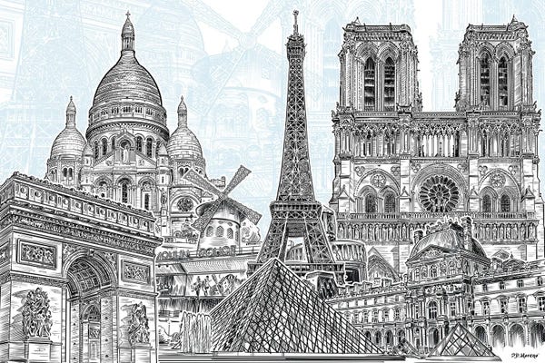 Places Of Worship: Paris Sketches by P.D. Moreno