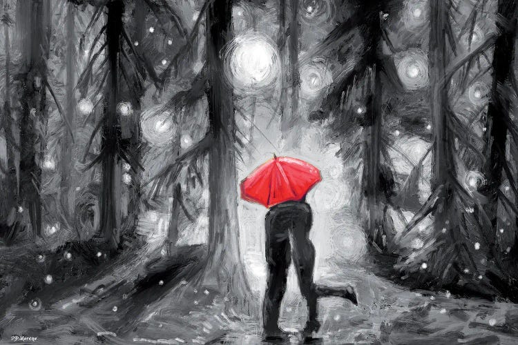 Down To The Moon Red by P.D. Moreno wall art
