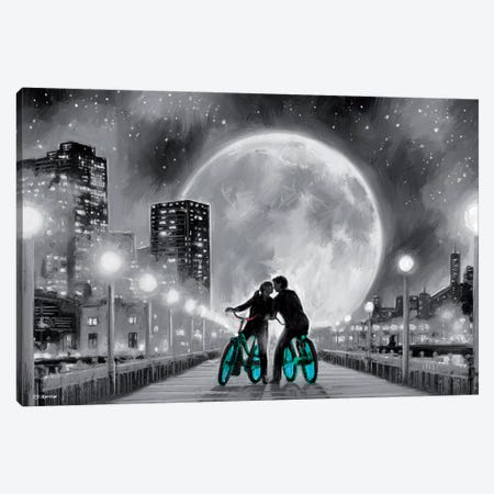 Moon Bicycle Canvas Print #PDM140} by P.D. Moreno Canvas Artwork