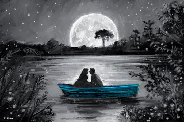 Rowboats: Love In Boat Blue by P.D. Moreno