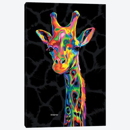 Color Giraffe Canvas Print #PDM161} by P.D. Moreno Canvas Wall Art