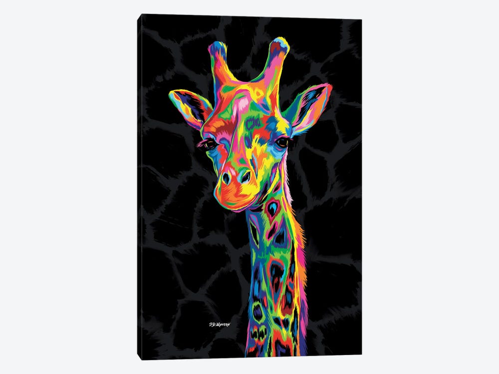 Color Giraffe by P.D. Moreno 1-piece Canvas Wall Art