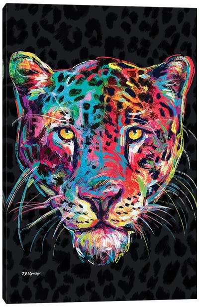 Color Jaguar Canvas Art Print - P.D. Moreno