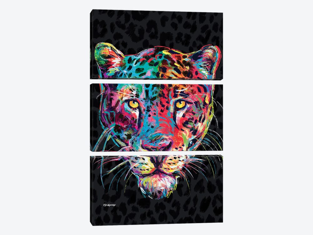 Color Jaguar by P.D. Moreno 3-piece Canvas Art