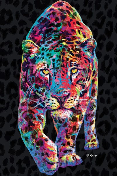 Full Jaguar by P.D. Moreno framed canvas print