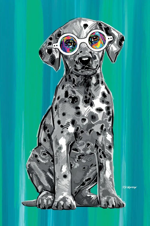 BW Dalmatian by P.D. Moreno wall art