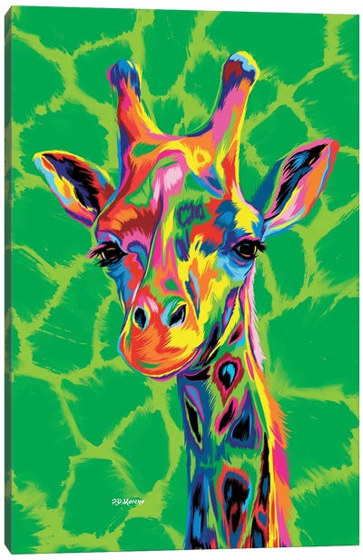 Milo Canvas Art Print - Giraffe Art