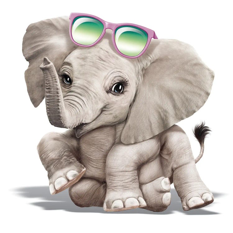 Elephant With Sunglasses