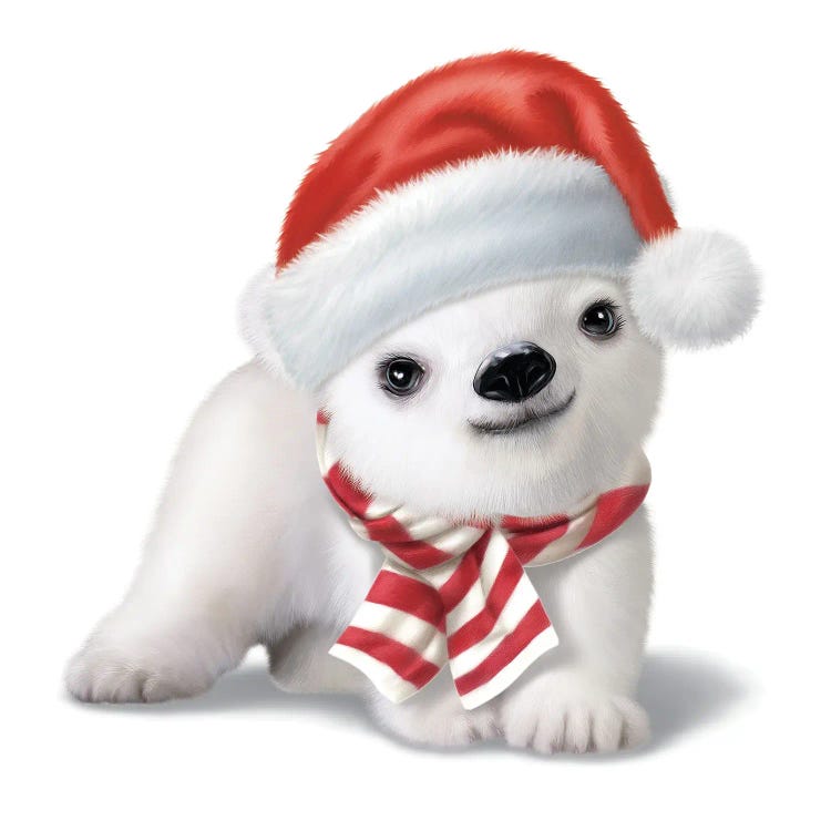 Holiday Polar Bear by P.D. Moreno wall art