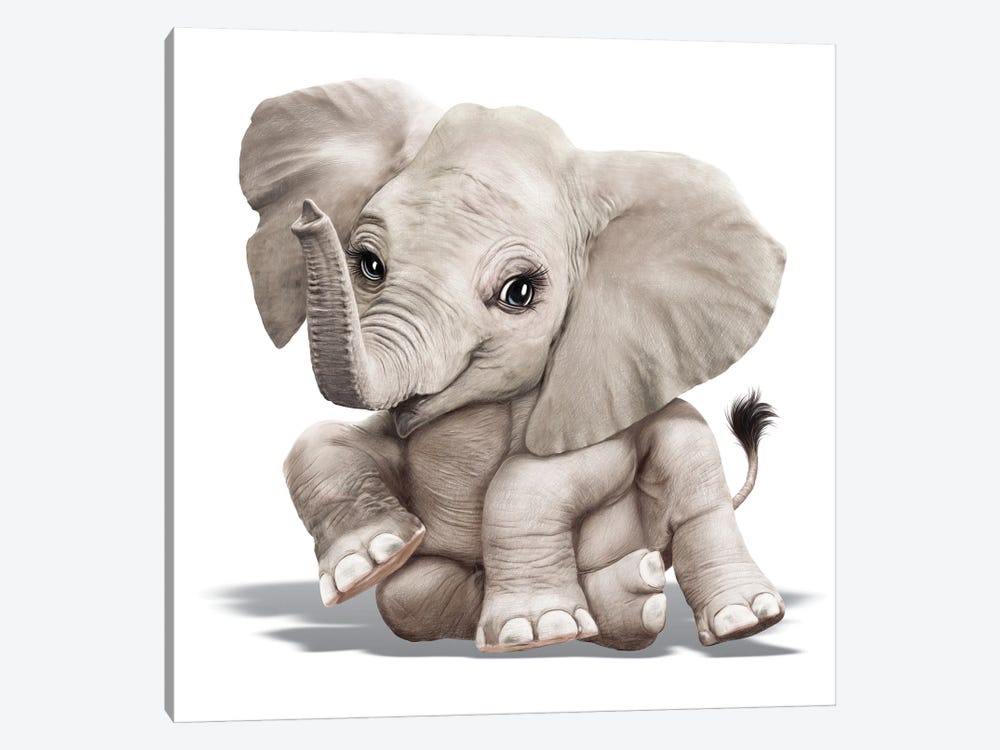 Baby Elephant by P.D. Moreno 1-piece Art Print