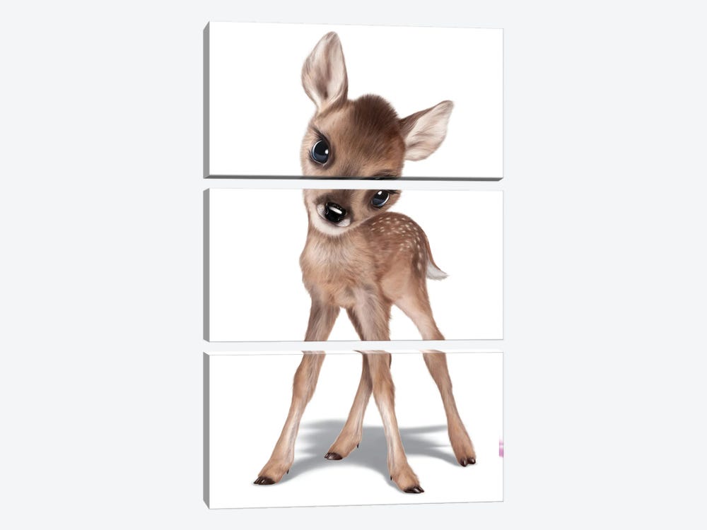 Fawn by P.D. Moreno 3-piece Canvas Print