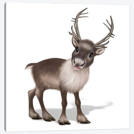 Reindeer Canvas Print #PDM214} by P.D. Moreno Canvas Art Print