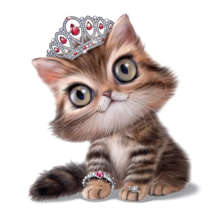 Kitten With Tiara