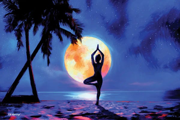 Fine Art Print: Tree Pose Yoga by P.D. Moreno