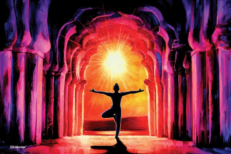 Yoga Sunrise by P.D. Moreno wall art