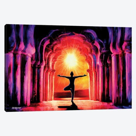 Yoga Sunrise Canvas Print #PDM222} by P.D. Moreno Art Print
