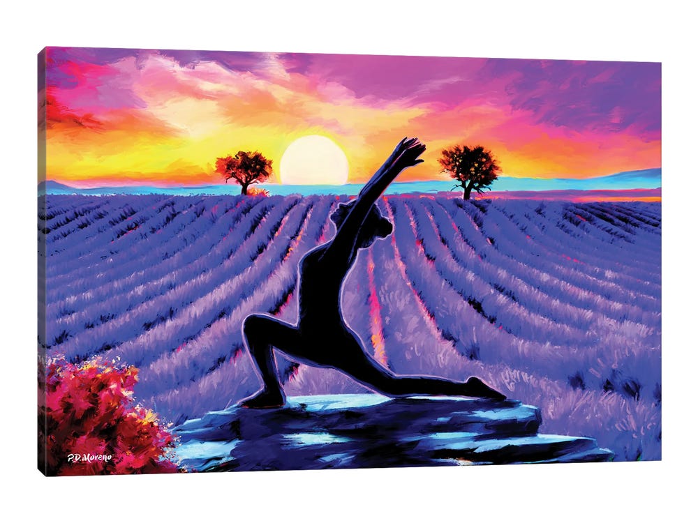 Yoga Stretch Canvas Artwork by P.D. Moreno