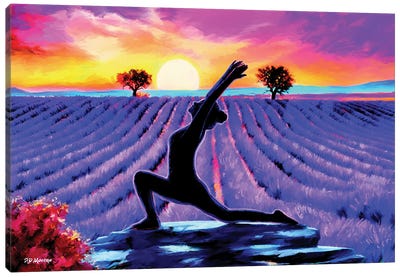 Yoga Stretch Canvas Art Print - Zen Bedroom Art
