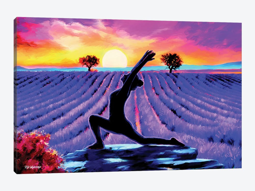 Yoga Stretch by P.D. Moreno 1-piece Canvas Artwork