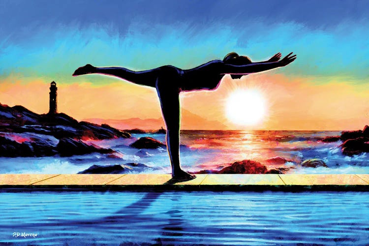 Warrior 3 Yoga by P.D. Moreno wall art