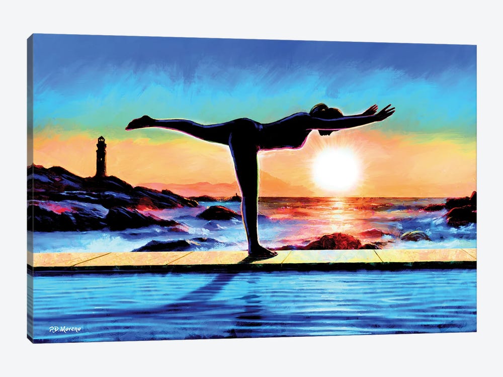 Warrior 3 Yoga by P.D. Moreno 1-piece Canvas Print