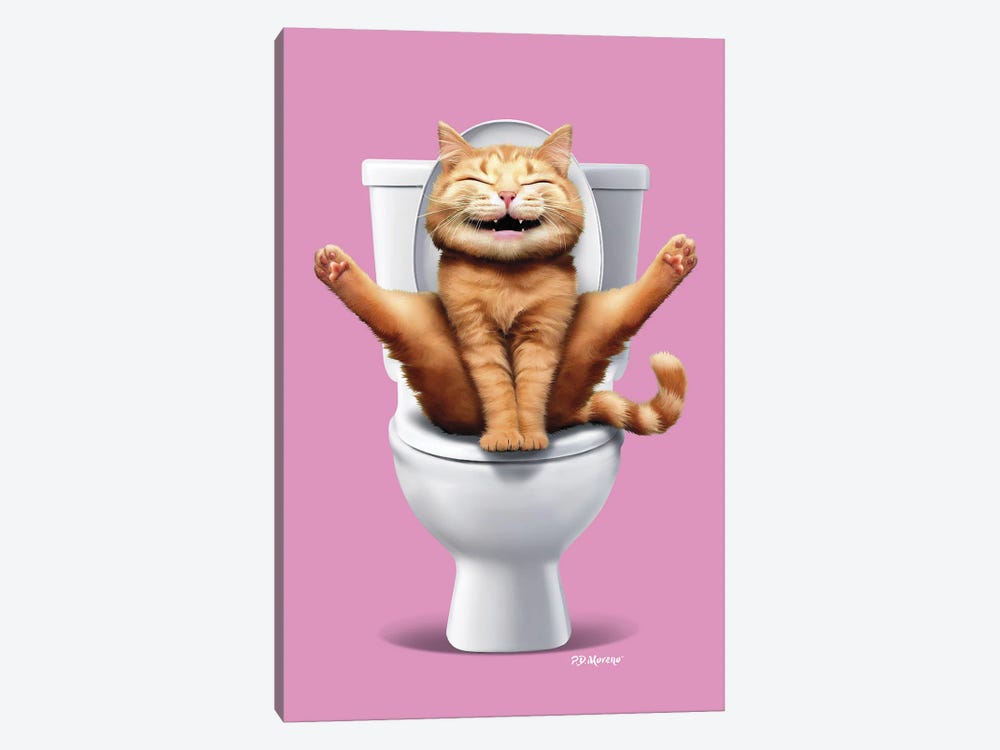 Cat WC by P.D. Moreno 1-piece Art Print
