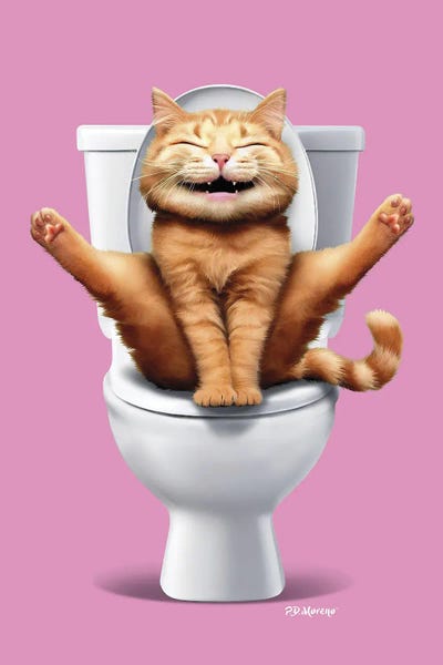 Office Humor: Cat WC by P.D. Moreno