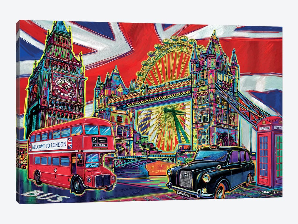 London Pop Art by P.D. Moreno 1-piece Canvas Print