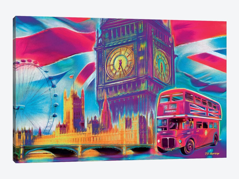 London Pop Colors by P.D. Moreno 1-piece Canvas Artwork