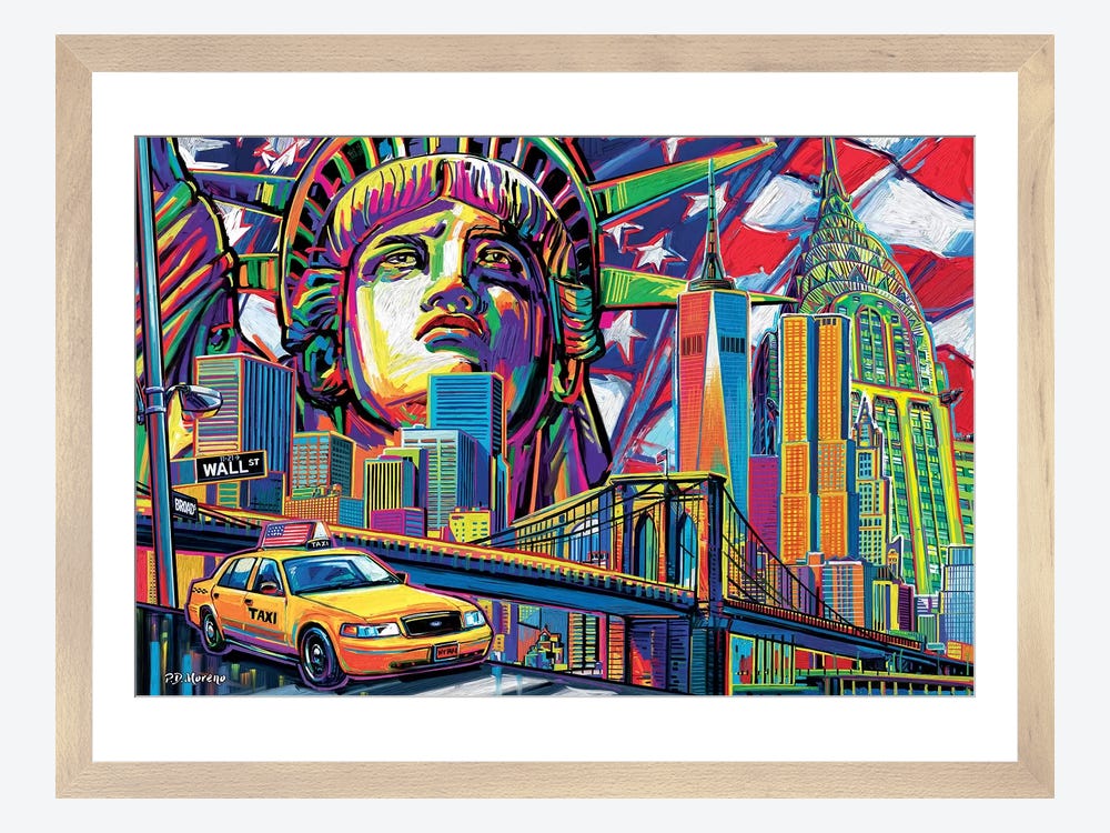 Las Vegas Pop Art by P.D. Moreno Fine Art Paper Poster ( Hobbies & lifestyles > Gambling art) - 16x24x.25